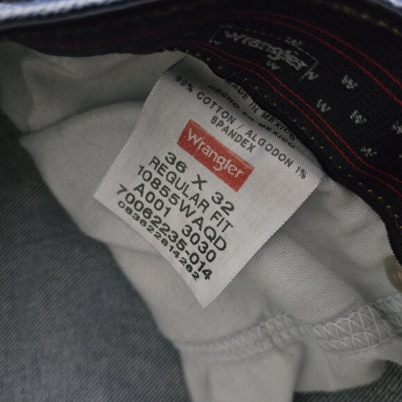 Wrangler Five Star Men's Jeans Regular Fit - Dark Stonewash Size 36 x 32 - Picture 9 of 9